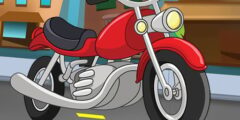 Cartoon Motorbike Jigsaw